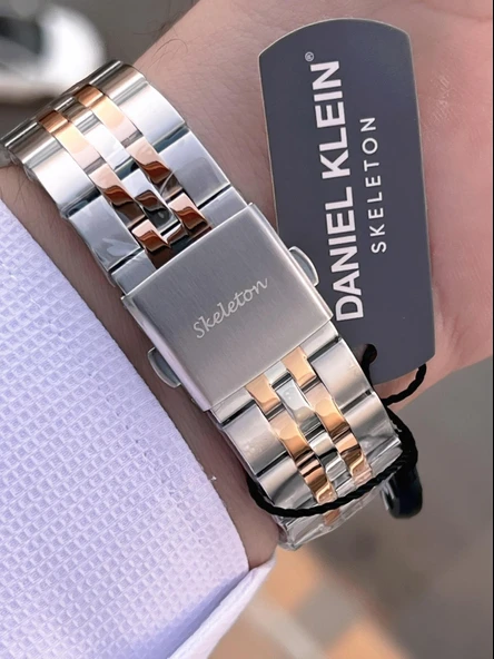 Daniel Klein Otomatik Erkek Kol Saati 30 Metre Suya Dayanıklı Çelik Kordon + Bileklik Hediyeli  VS.BLKT.0691 - Resim 6