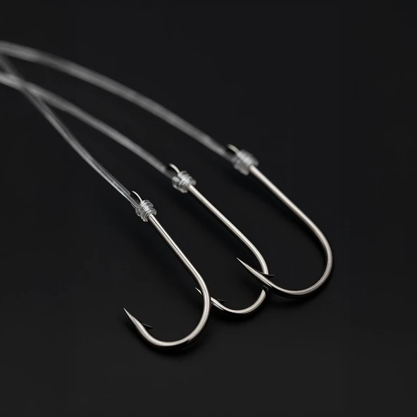 3 İğneli Kurşunlu Beden Takımı - Dip Beden Oltası - Fırdöndülü - 40 gr - Resim 3