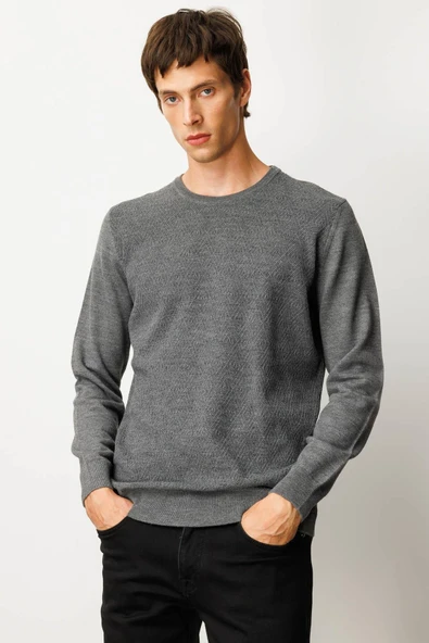 25607 DESEN KRZ ÖNÜ YÜRÜTMELİ BAKLAVALI 36/2 ERKEK TRİKO SY KAZAK - Resim 12