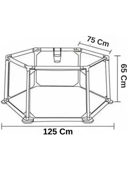 Çocuk Güvenlik Çiti Oyun Alanı Parkı - Oyun Alanı Top Havuzu 11599 Panda - Resim 2
