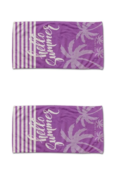 Vos Versa Dijital Baskı 2li Kadın Boy Plaj Havlusu 75x150cm Karışık VVHM0035 ürün görseli