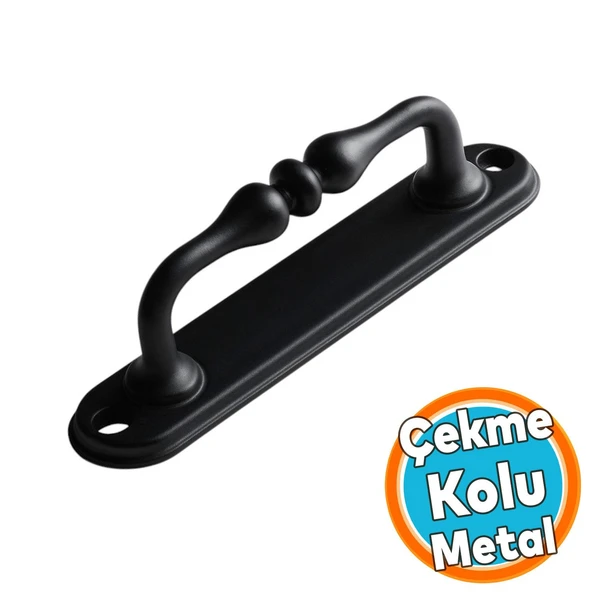 Metal Kapı Çekme Kolu 12 cm Dolap Saclı Mobilya Dolap Çekmece Tutamağı Kulp Kulpları Siyah ürün görseli