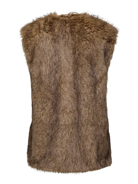 15354308 ONLDAWN LIFE FAUX FUR WAISTCOAT OTW - Resim 7
