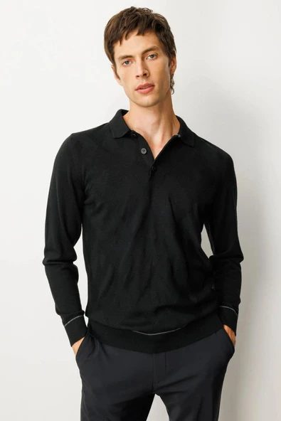 25606 DESEN KRZ 50/50 LASTİKLİ ÇİZGİLİ PY BAKLAVALI  TRİKO ERKEK KAZAK ürün görseli