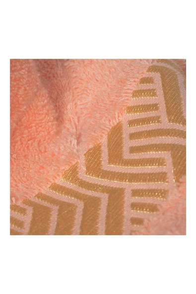 Vos Versa Bursa Varak Serisi 50x90cm %100 Pamuk Yüz Havlusu Somon VVHM0016 - Resim 4