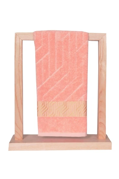 Vos Versa Bursa Varak Serisi 50x90cm %100 Pamuk Yüz Havlusu Somon VVHM0016 ürün görseli 1