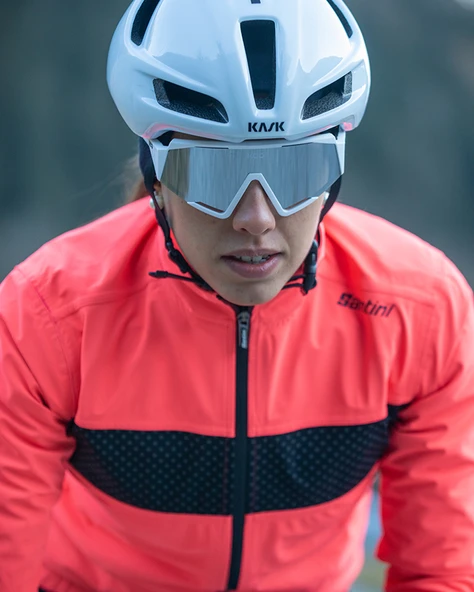 Santini GUARD MERCURIO Kadın Yağmurluk Bisiklet Ceketi 1W51775GUARDMERC - Resim 8