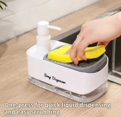 Çift Hazneli Sıvı Sabunluk ve Süngerlik Hazneli - Resim 5