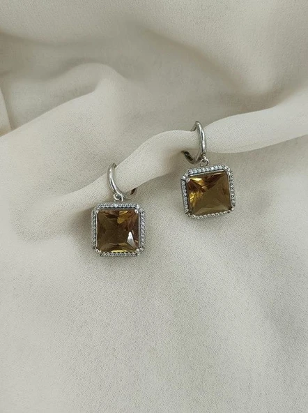 Küpe Zultanit 925 Ayar Gümüş Renk Değiştiren Sultanit Sallanır Küpe - Resim 2