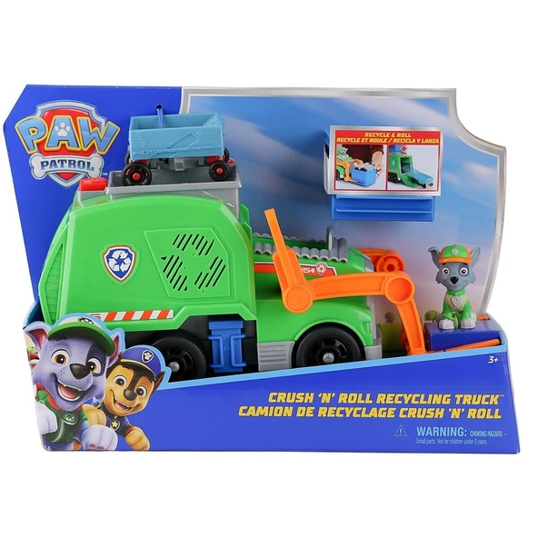 SPM-6071248 PaW Patrol  Rocky ile Crush N Roll Geri Dönüşüm Kamyonu - Resim 5