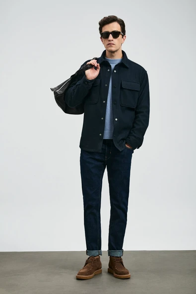 Lufian 112200226 Sky Smart Jean Erkek Pantolon Slim Fit Erkek Kot Pantolon - Resim 4