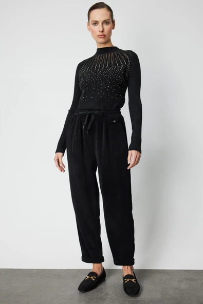 66921 ONTEKS PANTOLON BELİ BAĞCIKLI BİLEK BOY - Resim 3