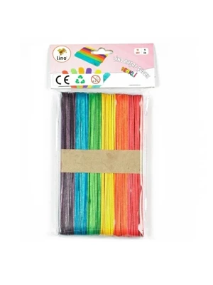 Lino 15 Cm Renkli Ahşap Çubuklar 50 Li Rbz-031 ürün görseli 1