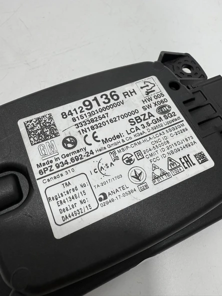 GM GMC Terrain / Chevrolet Equinox Kör Nokta Sensörü 84129136 RH (Çıkma Parça) - Resim 4