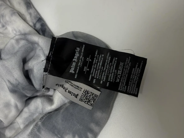 Palm Angels FW20 Tie‑Dye Gothic Logo Hoodie Sweatshirt S Beden - Resim 9
