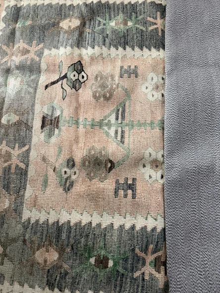 Püsküllü Kilim Desenli Halı 150x230 cm - Resim 5