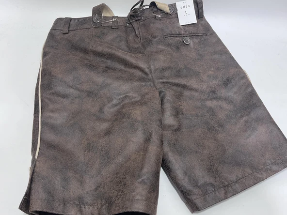 Smog Octoberfast Temalı Deri Erkek Şort L Beden - Resim 11