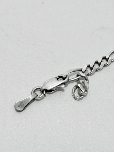 Zincir Motifli 925 Ayar Gümüş Bileklik 3,85mm 4,5 Gram - Resim 3