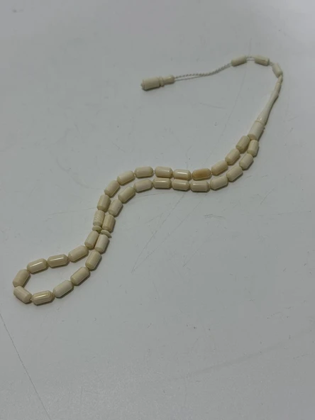 Kesme Fildişi Tesbih 9,02 Gram - Koleksiyonluk Fil Dişi Tespih - Resim 3