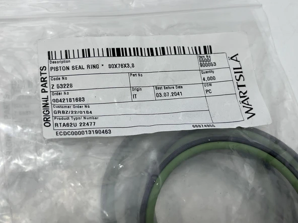 Wartsila Sulzer RTA62U Dizel Makine Conta 80x76x3,8mm (6 Adet) - Resim 4