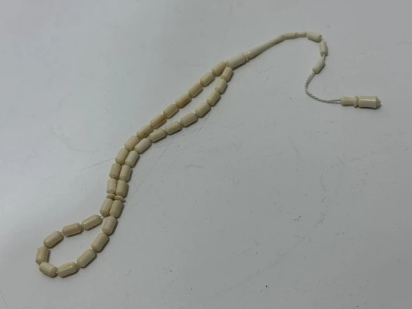 Kesme Fildişi Tesbih 9,02 Gram - Koleksiyonluk Fil Dişi Tespih - Resim 2