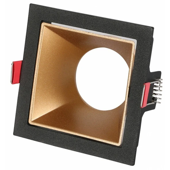 HELİOS DEKORATİF ALÜMİNYUM SİYAH KASA KARE IP20 G10 ürün görseli 1