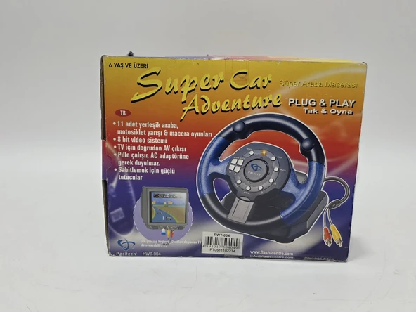 Super Car Adventures Plug & Play Direksiyonlu TV Yarış Konsolu - Resim 3