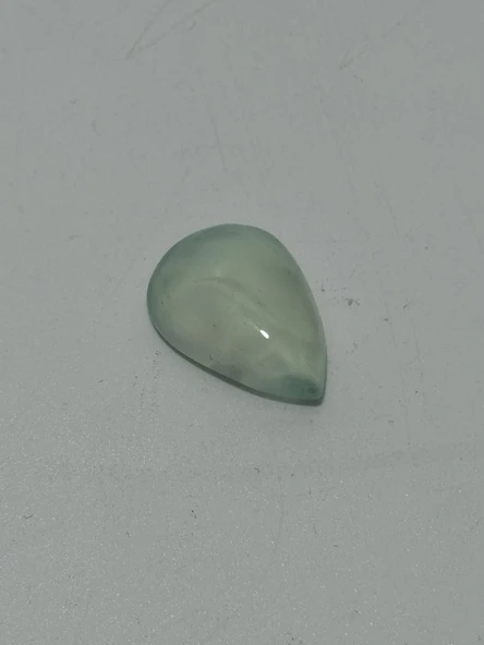 Kabaşon Kesim Doğal Aqua Kalsedon Taşı 15,5 Karat - Resim 2