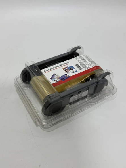 Evolis RCT016NAA Metalik Altın Monokrom Ribon - Resim 2