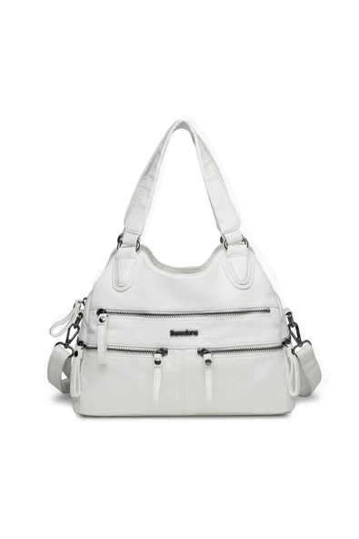 Yıkama Deri Omuz Askılı Kadın Çantası 21K Barcelona 1932 ürün görseli