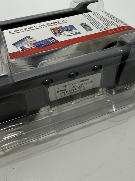 Evolis RCT017NAA Metalik Gümüş Monokrom Ribon - Resim 3