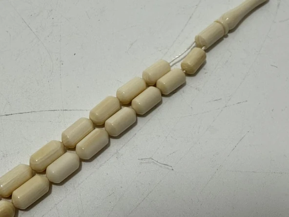 Kesme Fildişi Tesbih 13,12 Gram - Koleksiyonluk Fil Dişi Tespih - Resim 3