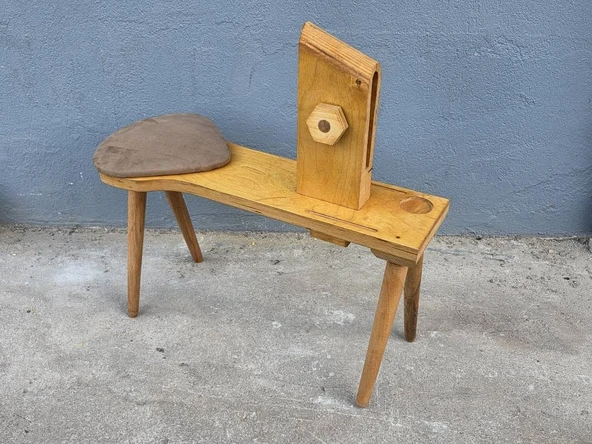 Ahşap Deri Dikim Mengenesi Pony Çalışma Tezgahı - Resim 3