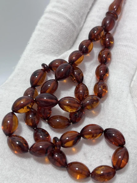 Doğal Kaya Damla Kehribar Tesbih 33lük 8,45 Gram - Resim 4