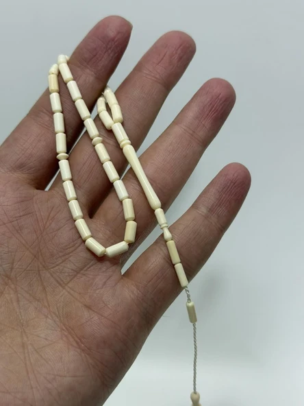 Kesme Fildişi Tesbih 5,63 Gram - Koleksiyonluk Fil Dişi Tespih - Resim 5