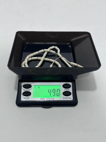 Kesme Fildişi Tesbih 4,89 Gram - Koleksiyonluk Fil Dişi Tespih - Resim 5