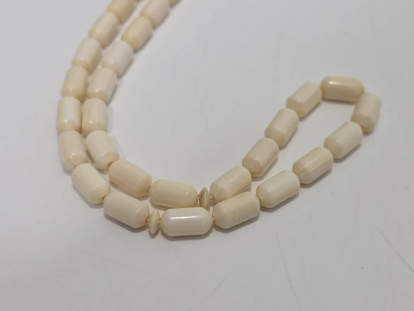 Kesme Fildişi Tesbih 9,03 Gram - Koleksiyonluk Fil Dişi Tespih - Resim 3