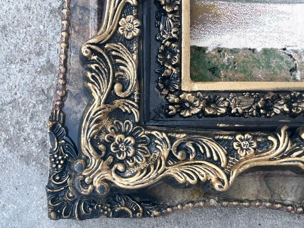 Sükûnetin Laleleri Adlı İran Tebriz Halı Tablo 94x74cm - Duvar Halı Kilim Tablo - Resim 6