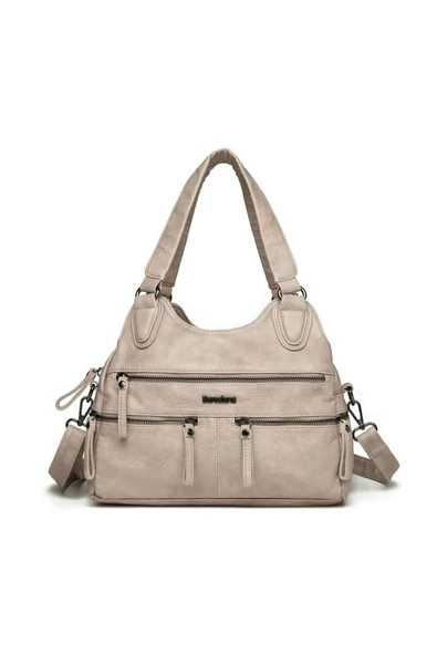 Yıkama Deri Omuz Askılı Kadın Çantası 21K Barcelona 1932 ürün görseli