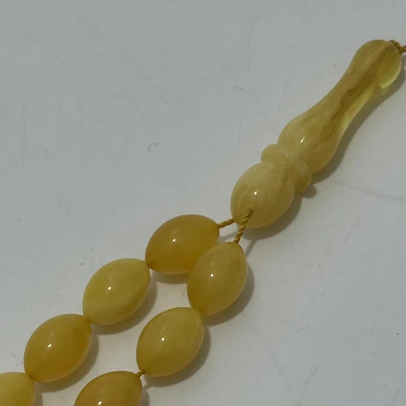 Doğal Kaya Damla Kehribar Tesbih 33lük 12,60 Gram - Resim 5