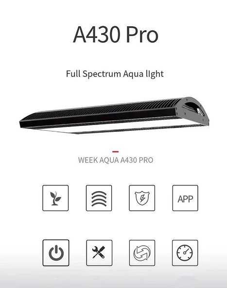 Week Aqua A430 Pro Tam Spektrum Akvaryum Led Işık 120W - Resim 5