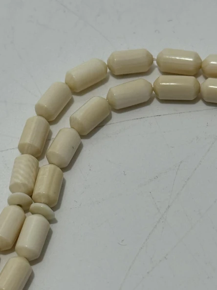 Kesme Fildişi Tesbih 9,02 Gram - Koleksiyonluk Fil Dişi Tespih - Resim 5