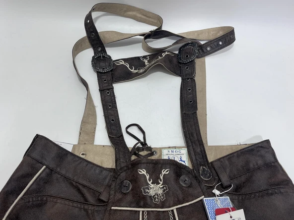 Smog Octoberfast Temalı Deri Erkek Şort L Beden - Resim 8