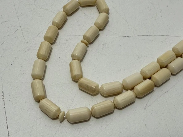 Kesme Fildişi Tesbih 13,12 Gram - Koleksiyonluk Fil Dişi Tespih - Resim 2