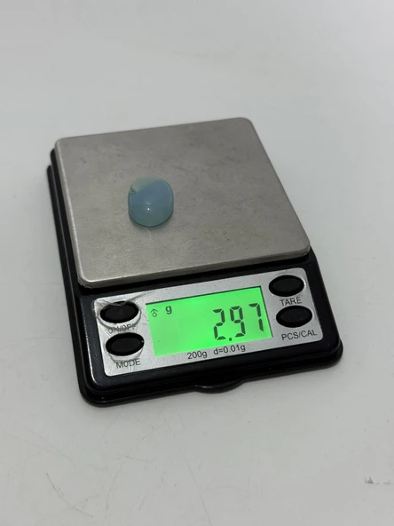 Kabaşon Kesim Doğal Aqua Kalsedon Taşı 14,8 Karat - Resim 6