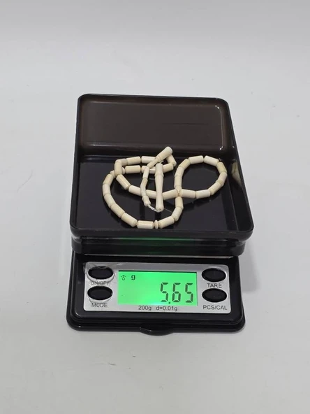 Kesme Fildişi Tesbih 5,62 Gram - Koleksiyonluk Fil Dişi Tespih - Resim 9