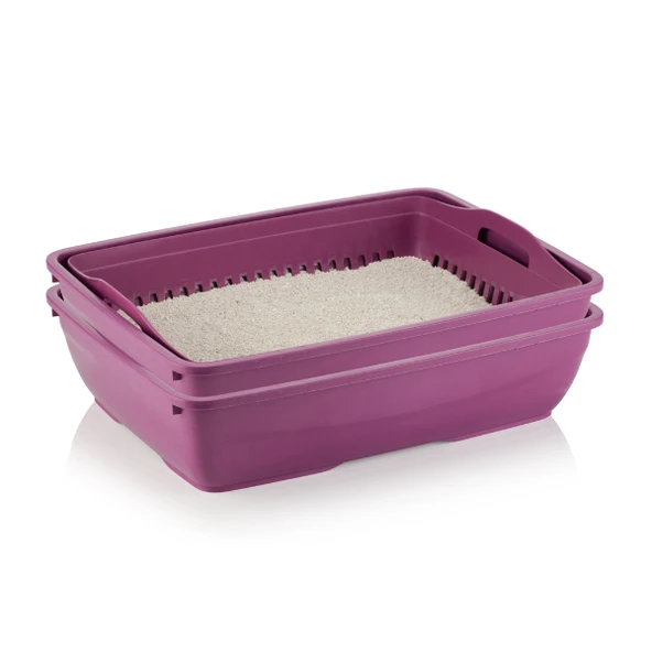 Periboia Süzgeçli Açık Kedi Tuvaleti ürün görseli