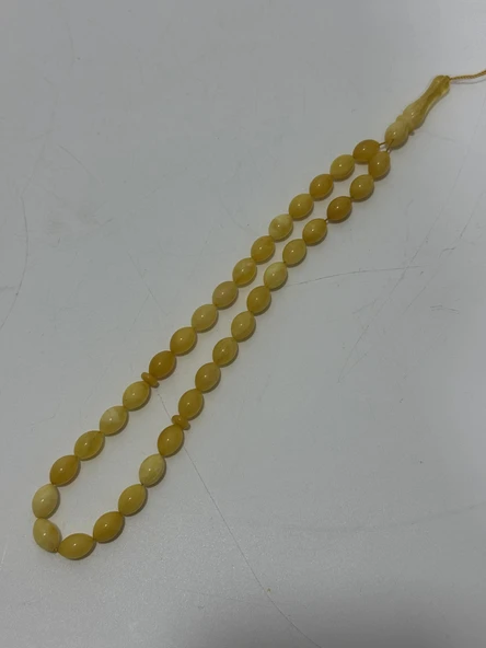 Doğal Kaya Damla Kehribar Tesbih 33lük 12,60 Gram - Resim 2