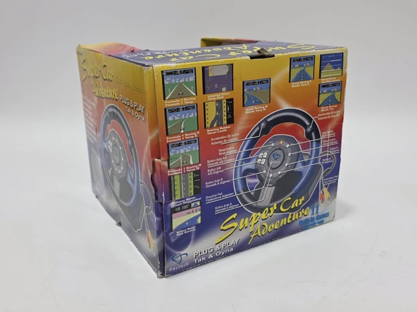 Super Car Adventures Plug & Play Direksiyonlu TV Yarış Konsolu - Resim 4