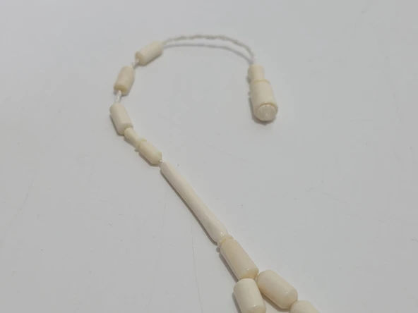 Kesme Fildişi Tesbih 8,63 Gram - Koleksiyonluk Fil Dişi Tespih - Resim 5